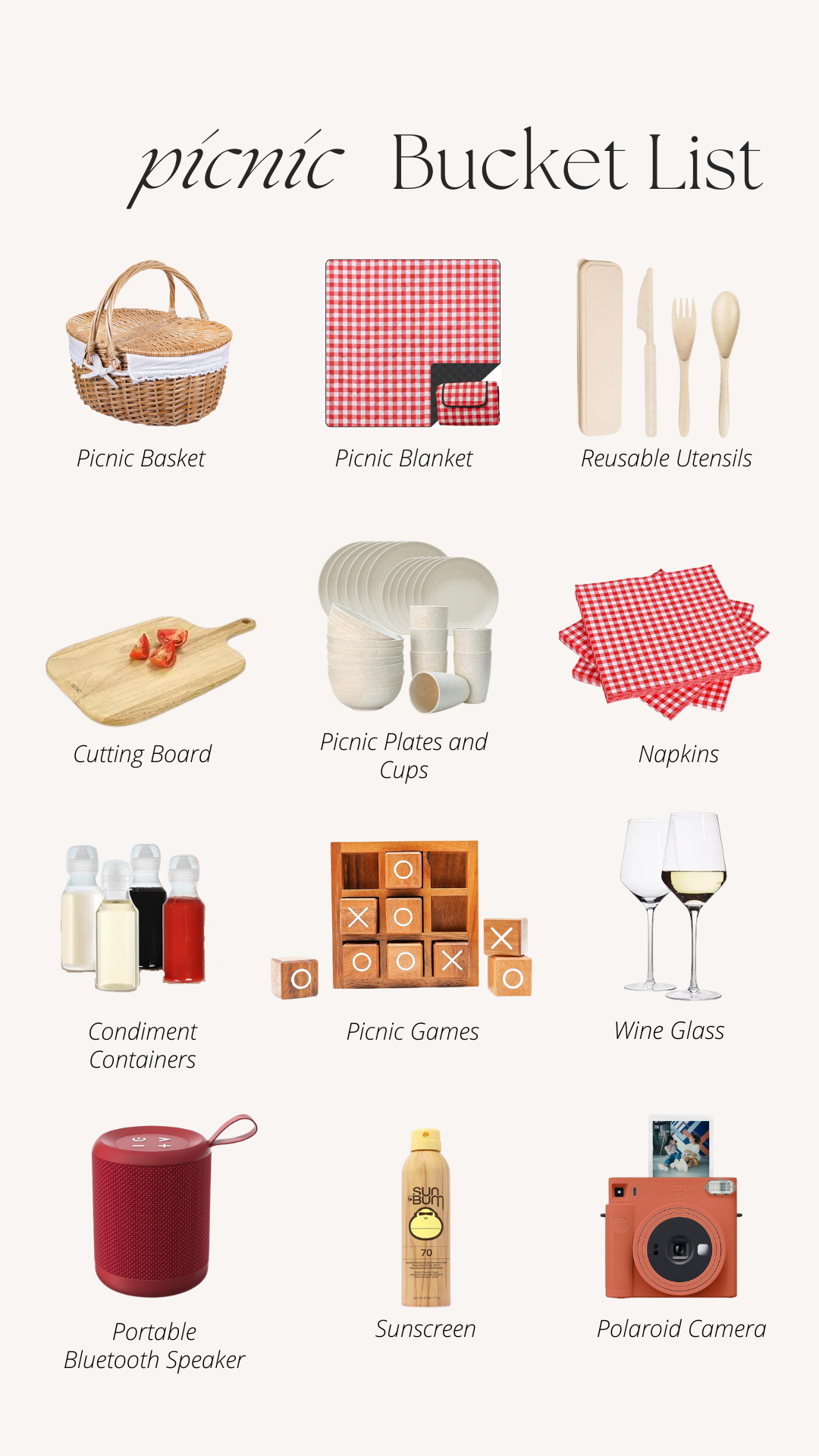 Picnic Bucket List