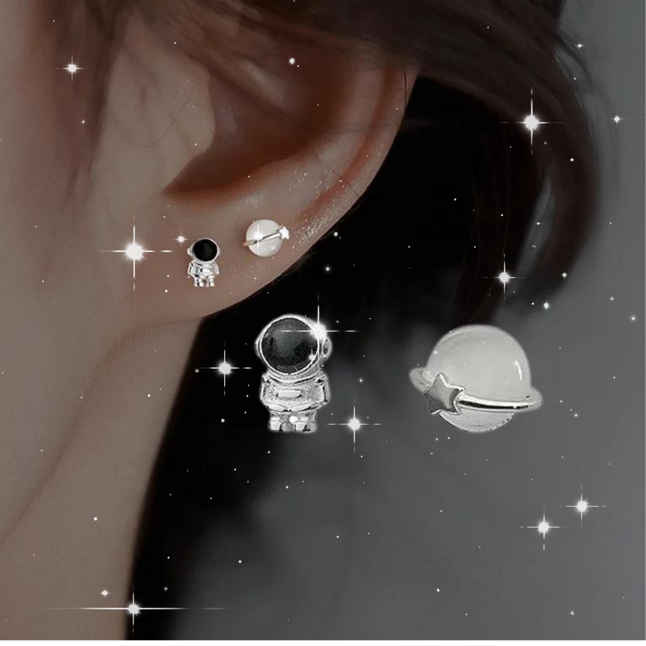 Cute Space Astronaut Earrings