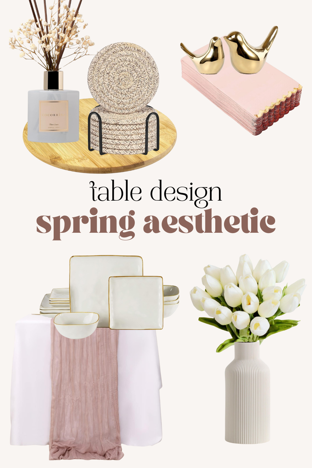 Aesthetic Spring Table Design Items