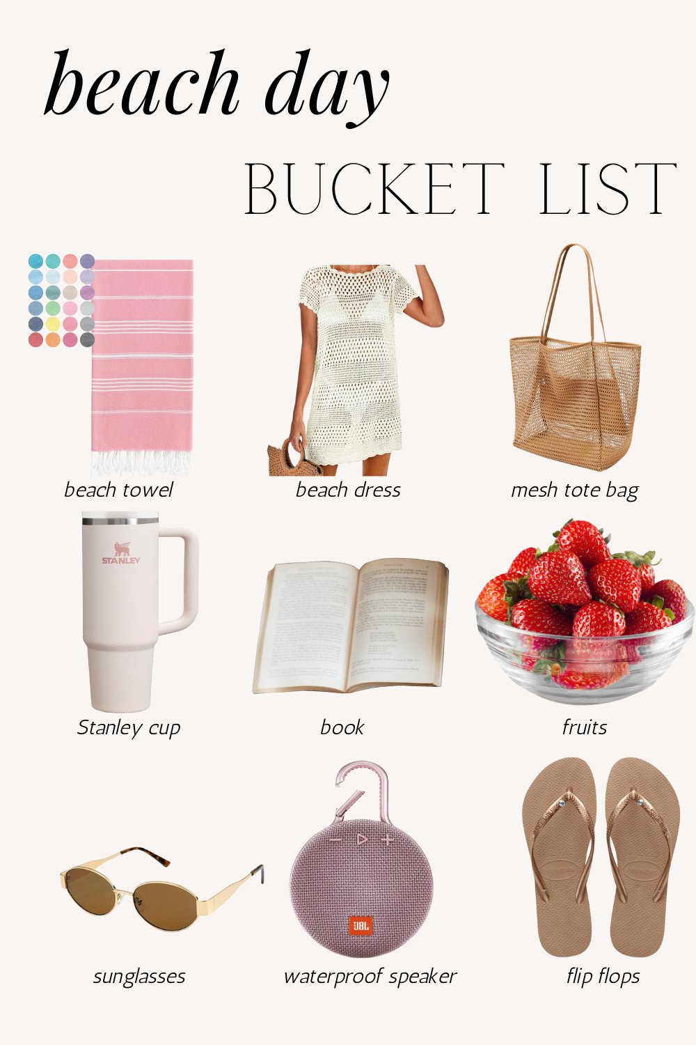 Beach Day Bucket List